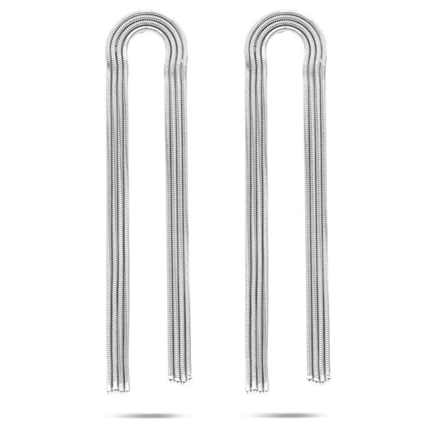 oorhangers 91 mm zilver gerhodineerd
