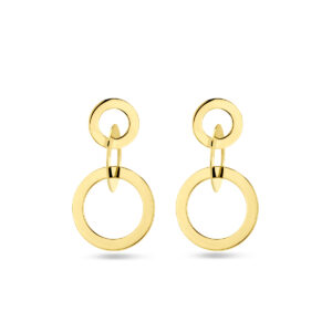 oorhangers cirkels 14K geelgoud