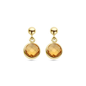 oorhangers citrien 14K geelgoud