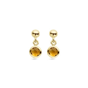 oorhangers citrien 14K geelgoud