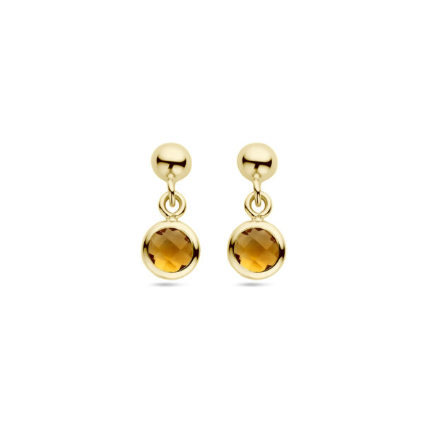 oorhangers citrien 14K geelgoud