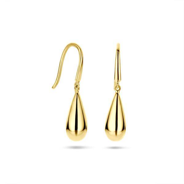 oorhangers druppel franse haak 14,5 mm 14K geelgoud - Afbeelding 3