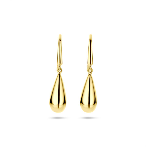 oorhangers druppel franse haak 14,5 mm 14K geelgoud