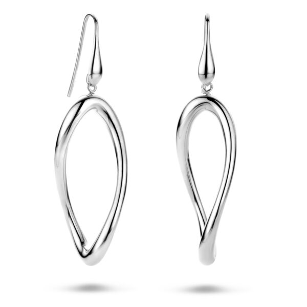oorhangers franse haak 65 mm zilver gerhodineerd - Afbeelding 3