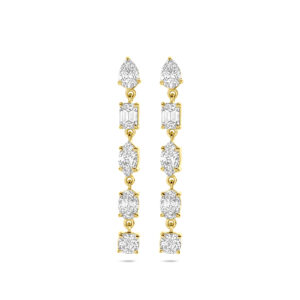 oorhangers lab grown diamant 2.00ct (2x 1.00ct) h si 30 mm 14K geelgoud