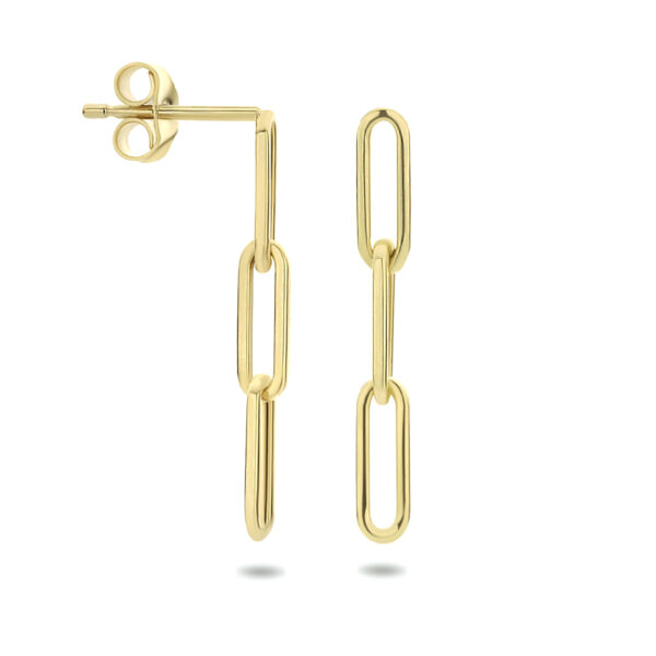 oorhangers paperclip 14K geelgoud - Afbeelding 3