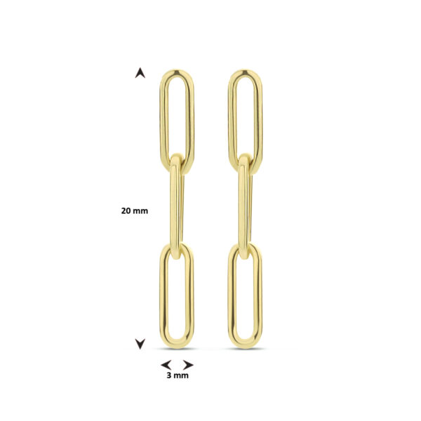 oorhangers paperclip 14K geelgoud - Afbeelding 4