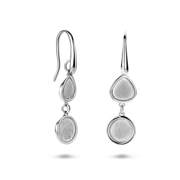 oorhangers poli/mat franse haak 29 mm zilver gerhodineerd - Afbeelding 3