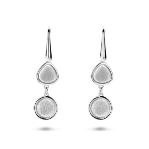 oorhangers poli/mat franse haak 29 mm zilver gerhodineerd
