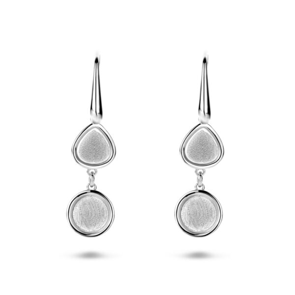 oorhangers poli/mat franse haak 29 mm zilver gerhodineerd