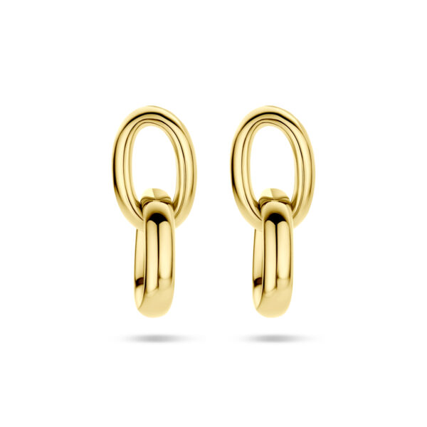 oorhangers schakel 24 mm 14K geelgoud