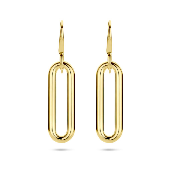 oorhangers schakel 33 mm 14K geelgoud