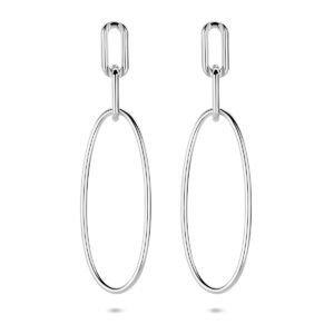 oorhangers schakel 44 mm zilver gerhodineerd
