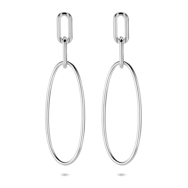 oorhangers schakel 44 mm zilver gerhodineerd