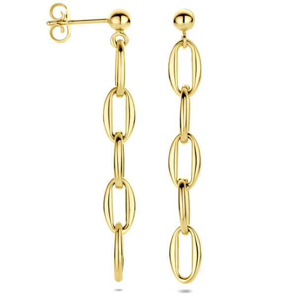 oorhangers schakel 49 mm 14K geelgoud - Afbeelding 3