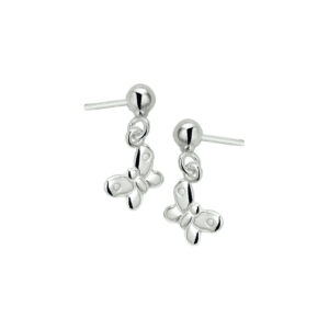 oorhangers vlinder zilver gerhodineerd