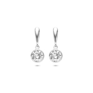 oorhangers zirkonia 18 mm zilver gerhodineerd