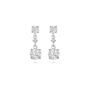 oorhangers zirkonia 18 mm zilver gerhodineerd