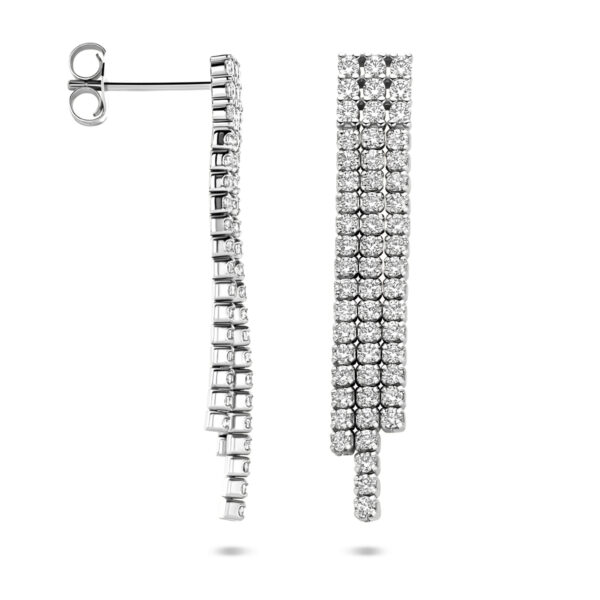 oorhangers zirkonia 36 mm zilver gerhodineerd - Afbeelding 3