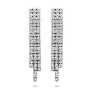 oorhangers zirkonia 36 mm zilver gerhodineerd
