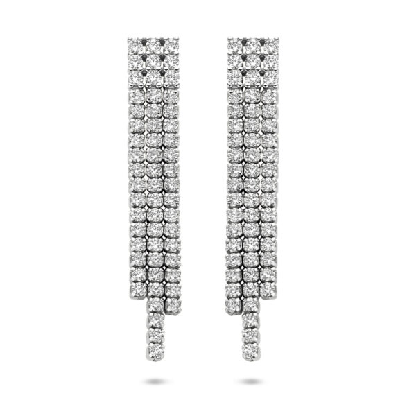 oorhangers zirkonia 36 mm zilver gerhodineerd