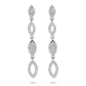 oorhangers zirkonia 39 mm zilver gerhodineerd