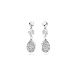 oorhangers zirkonia zilver gerhodineerd