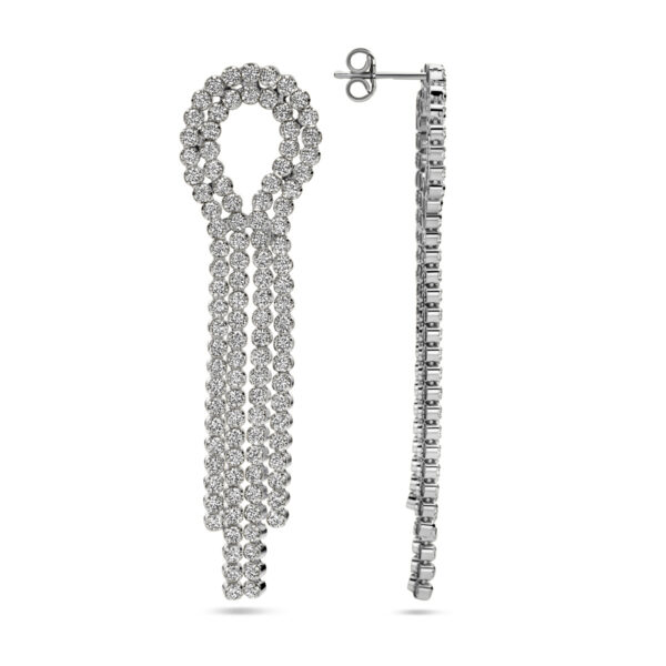 oorhangers zirkonia zilver gerhodineerd - Afbeelding 3