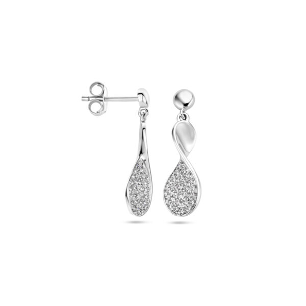 oorhangers zirkonia zilver gerhodineerd - Afbeelding 3