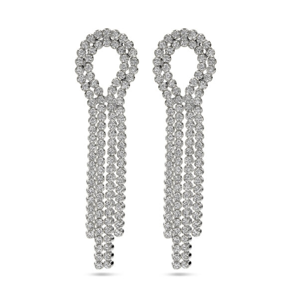 oorhangers zirkonia zilver gerhodineerd