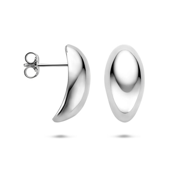 oorknoppen 20 mm zilver gerhodineerd - Afbeelding 3