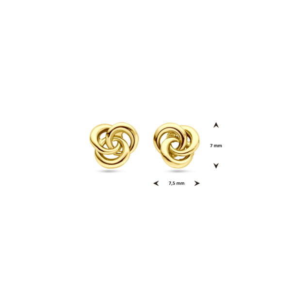 oorknoppen 7 mm 14K geelgoud - Afbeelding 4