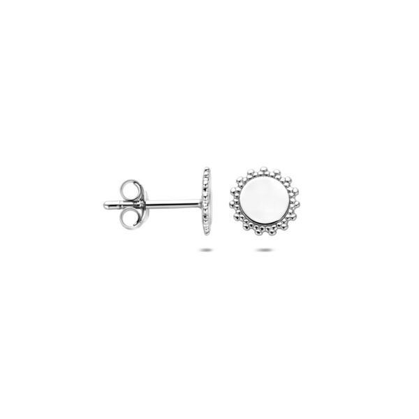 oorknoppen 7,5 mm zilver gerhodineerd - Afbeelding 3