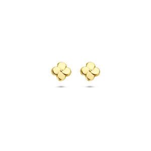 oorknoppen bloem 5 mm 14K geelgoud