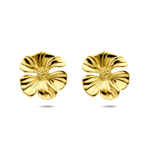oorknoppen bloem ion plating 26 mm edelstaal