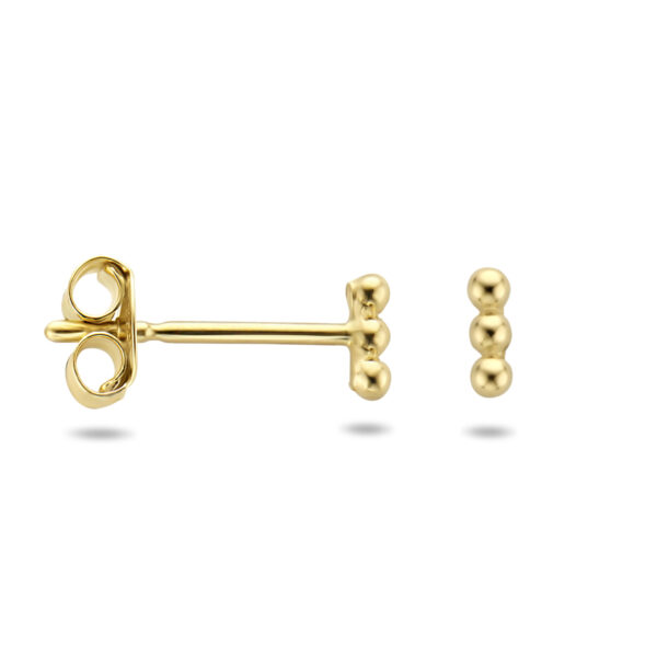 oorknoppen bolletjes 4 mm 14K geelgoud - Afbeelding 3