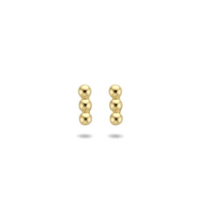 oorknoppen bolletjes 4 mm 14K geelgoud