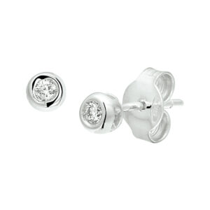 oorknoppen diamant 0.06ct (2x0.03ct) h si 14K witgoud