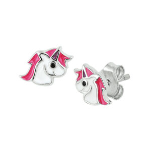 oorknoppen eenhoorn zilver gerhodineerd