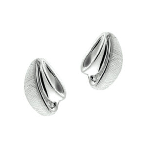 oorknoppen gescratcht zilver gerhodineerd