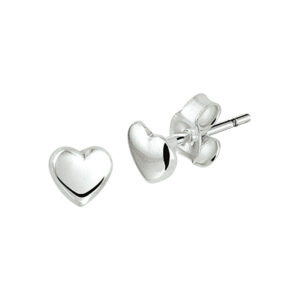 oorknoppen hart zilver wit
