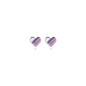oorknoppen hartje 5.5 mm zilver gerhodineerd
