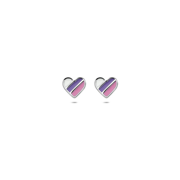 oorknoppen hartje 5.5 mm zilver gerhodineerd