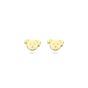 oorknoppen hond 6 mm 14K geelgoud