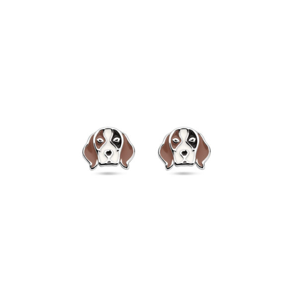 oorknoppen hond 7 mm zilver gerhodineerd