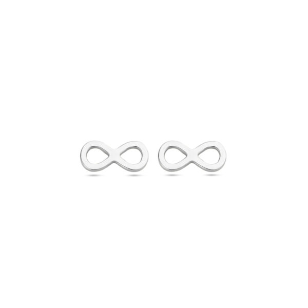 oorknoppen infinity zilver gerhodineerd