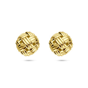 oorknoppen knoop 12 mm 14K geelgoud