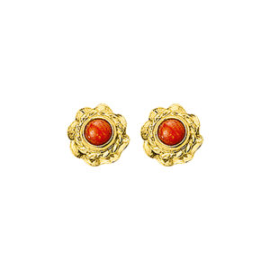 oorknoppen koraal 14K geelgoud