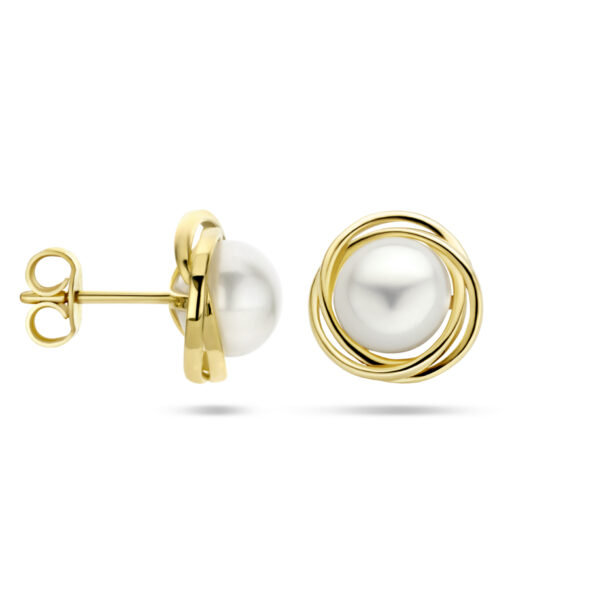 oorknoppen parel 14K geelgoud - Afbeelding 3