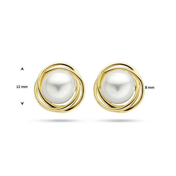 oorknoppen parel 14K geelgoud - Afbeelding 4